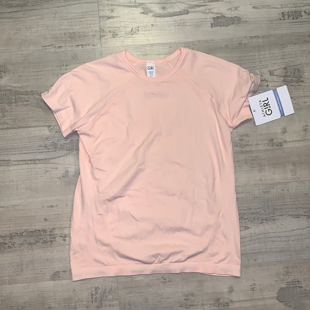 Athleta Girl pink shirt